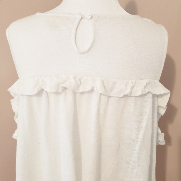 ANTHROPOLOGIE | MEADOW RUE LINEN COLD SHOULDER TOP - Picture 9 of 11